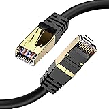 Cat8 Ethernet Cable 3FT, Short Network Cable for Outdoor&Indoor, Heavy Duty High Speed 26AWG Shielded LAN Cable, 40Gbps, 2000