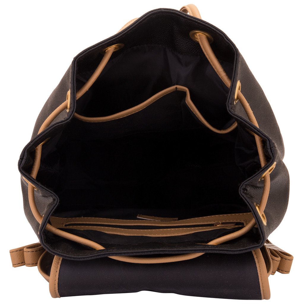 lapis o lupo women's backpack handbag (black,llbp0004bk)