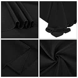 10 Pack Polyester Tablecloths, Black 90 x 156 Inch