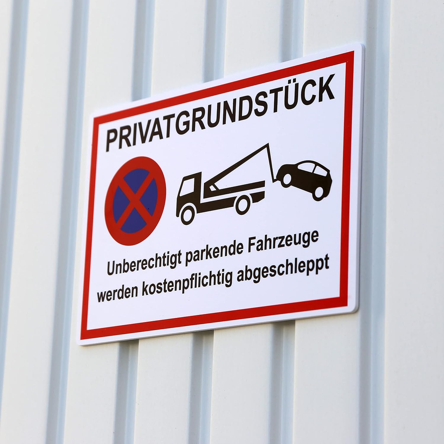 Strobo Privatgrundstück Sign Unauthorised Parking Vehicles Will Be Checked Charged 20 x 30 cm Made of Sturdy PVC Hard Foam Board 3 mm with UV Protection Pack of 2 - Image 5