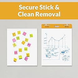 SUNEE Sticky Easel Pads, 25x30 Inches, 30