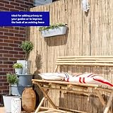 Suregreen Bamboo Fence Screening 2m x 4m Natural Split Cane Privacy view 4