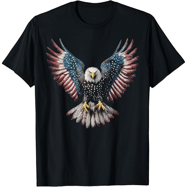 Plantilla De Diseño De Camiseta Vintage Con águila Americana | Modelo De Diseño Gratuita