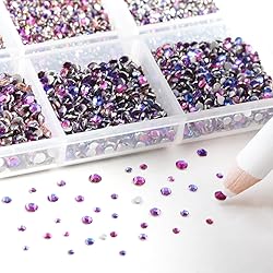 Beadsland 7200pcs Flatback Rhinestones,Purple