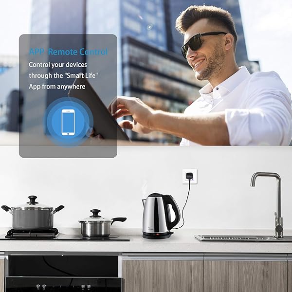 TEEKAR Enchufe Inteligente WiFi ZigBee 3 0 WlanEnchufe de Alexa Compatible con Alexa y Google Home Control de aplicacin por Voz Toma de Pared WiFi Inteligente con funcin de sincronizacin