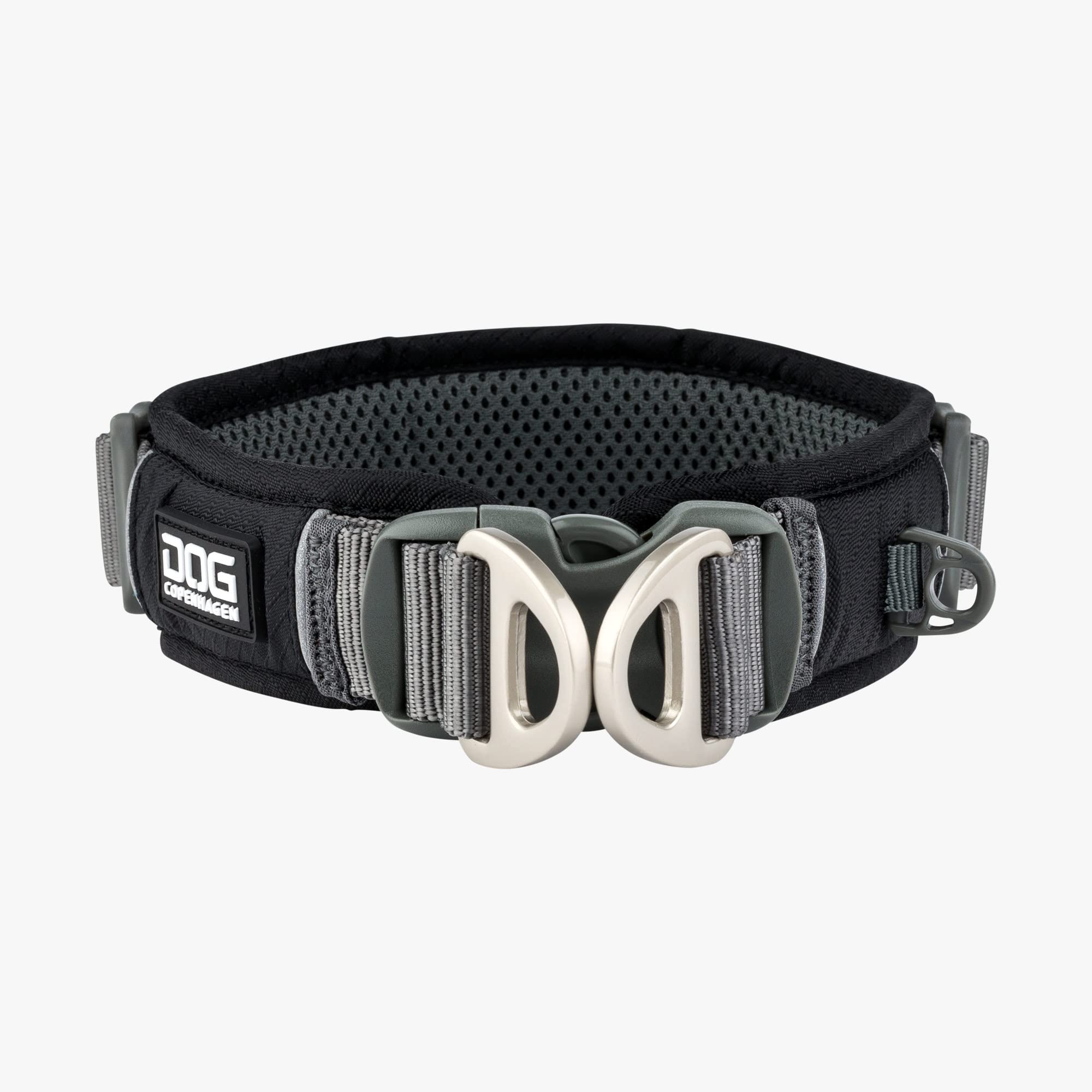 DOG Copenhagen Urban Explorer Collar 2.0 - Padded Dog Collar - Reflective - Comfortable, Black, Size XS
