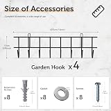 zacurter Garden Tool Rack Wall Mount Organizer 32 Hooks 64in Heavy Duty view 2