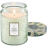 Voluspa French Cade Lavender Large Scented Candle Jar 18 Oz, 100 Hr Burn | Coconut Wax Blend in Decorative Glass, Clean Even Burn, USA Handcrafted Gift for Hosts, Fragrance Lovers &amp; Relaxed Rooms
