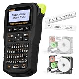 SUPVAN G15M Mini Portable Label Maker Machine with Heat Shrink Tube, Rechargeable 1200mAh Battery Thermal Transfer Printer, Compatible with Multi-Type Label, Home, Garage, Office & Outdoor
