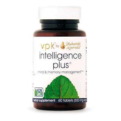 Intelligence Plus | 60 Herbal Tablets - 500 mg ea. | Natural Herbal Supplement | Supports Clarity, Attention &amp; Concentration | Rejuvenates Mental Processes | Stay Focused &amp; Perform Under Pressure