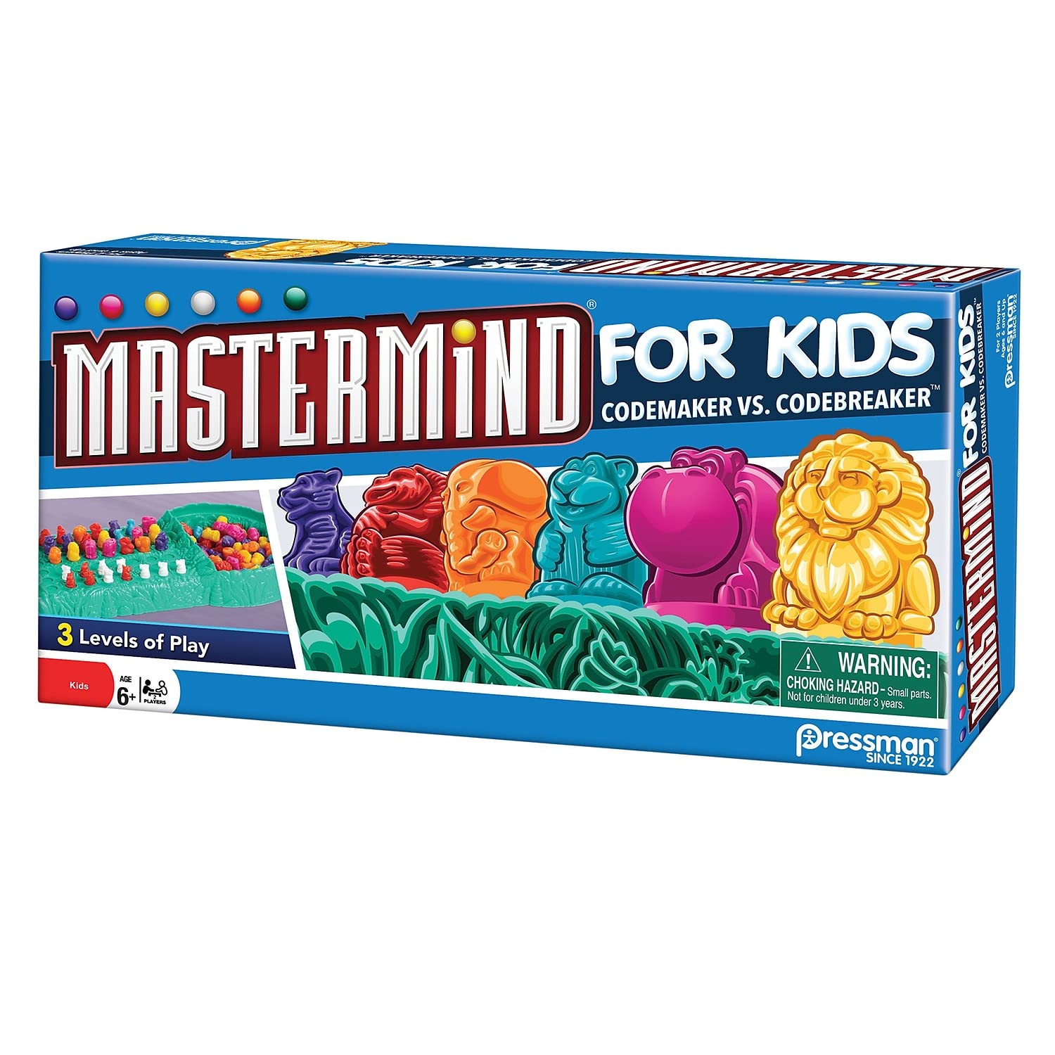 Pressman Mastermind for Kids - Codebreaking Game With Three Levels of Play Multicolor, 5