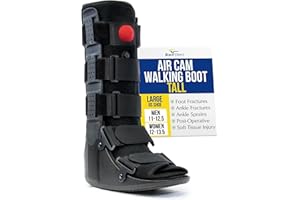 Brace Direct Tall Air CAM Walker Boot - Medical Boot for Broken Foot, Severe Ankle Sprain & Post-Op Recovery (Large - US Shoe Men 11-12.5 / Women 12-13.5)