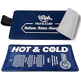 Hilph Ice Packs for Injuries Reusable (2-Piece Set), Large Gel Hot Cold Ice Packs with Strap for Back, Shoulder, Hip and Knee, Flexible Ice Wrap Cold Compress for Joints & Muscle Pain (10.8" x 5.5")