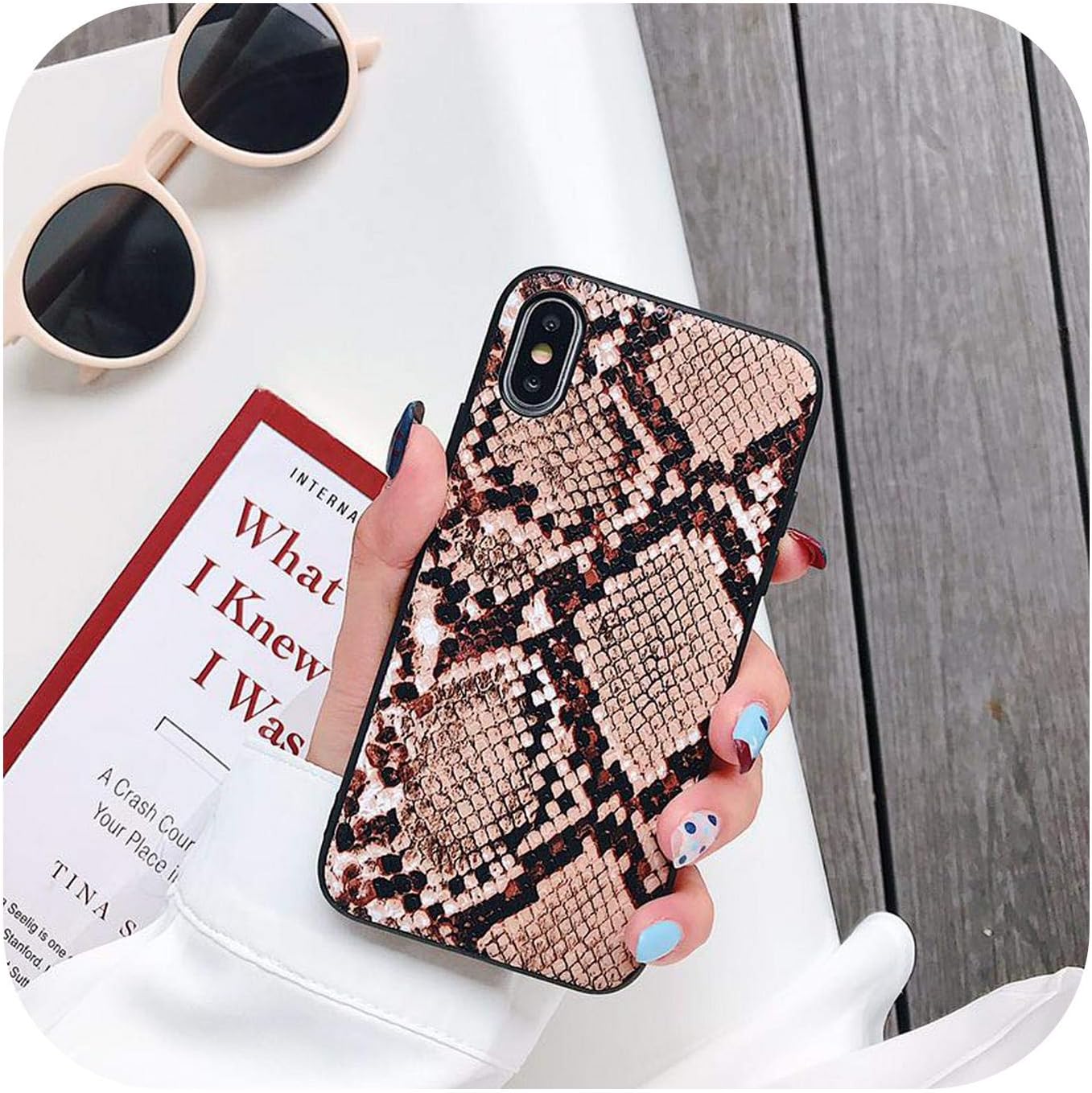 Retro Snake Skin Phone case Coque for iPhone 11 11pro XS Max Matte Soft TPU case for iPhone X XR XS 6 6s 7 8 Plus Cover fundas-B-for iPhone XR
