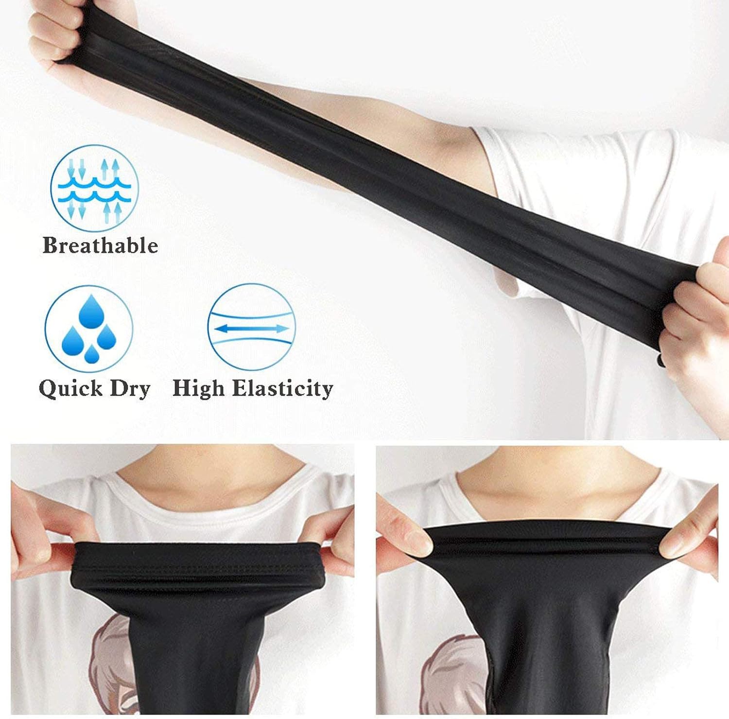 Atneato UV Protection Cooling Arm Sleeves - Arm Warmers Sun Protective Tattoo Sleeves : Clothing