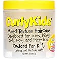 CurlyKids Mixed HairCare Custard for Kids – Lightweight Curl Defining Custard for Curly, Coily, Kinky & Wavy Hair – Frizz Control, Moisturizing & Shine-Boosting Hair Care for Kids – 6oz