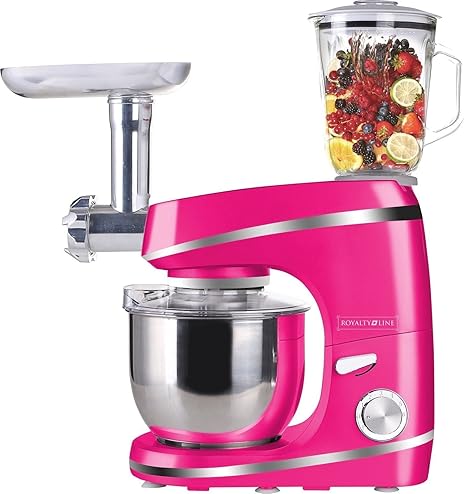 3 in 1 Küchenmaschine Standmixer Fleischwolf Rühr Maschine Gerät NEU & OVP (Rosa)