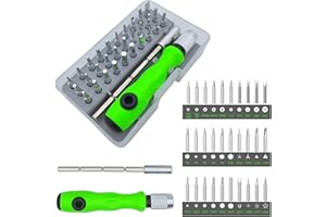 SOWINOS Mini Screwdriver Set, Small Screwdriver Set, 30 Precision Screwdrivers Bit Including Torx Triangle Heads and a Case, Repair Tools Kit for Laptop Phone Watch Glasses Toy etc