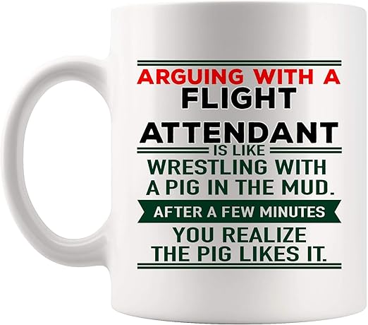 Amazon Com Funny Flight Attendant Mug Coffee Cup Mugs Gift T
