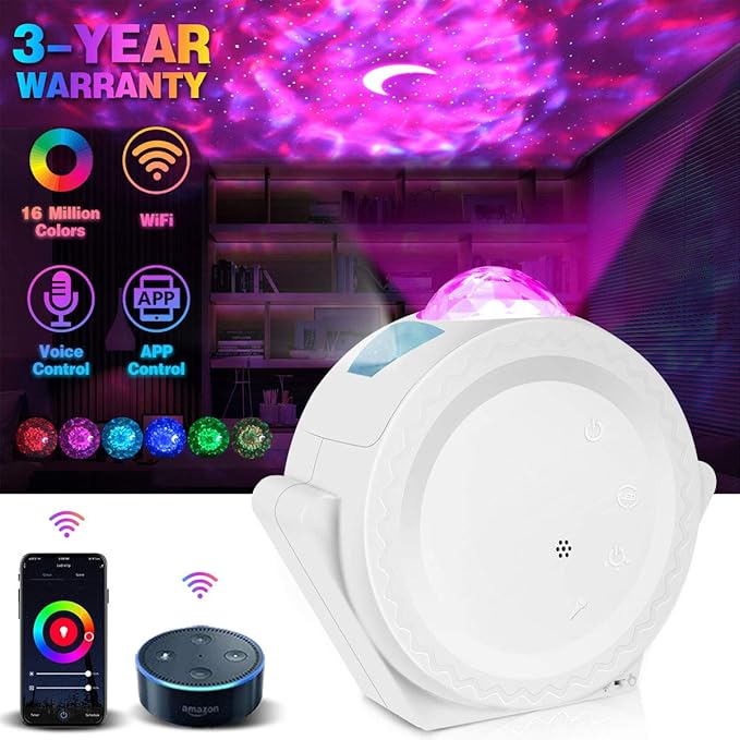 Amazon.com: Star Projector Night Light Smart Galaxy Sky Light Projector