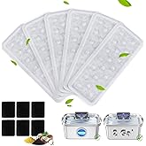 Pethind 6 Pack Dog Water Fountain Filters and 6 Pack Sponges, Suitable for Stainless Steel Dog Water Fountain (PF-SS-01/PF-SS-02/PF-SS-03/PF-SS-04), High Efficiency Filtration, Idividual Package