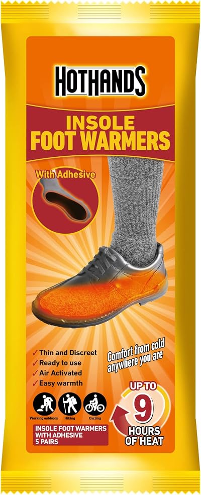 HotHands Insole Warmers 5P Adhesive Long Lasting Up to 9 Hours Odourless