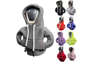 NTING Car Gear Shift Hoodie, Gear Shift Cover, Car Shifter Hoodie Cover Sweatshirt, Universal Automotive Interior Accessories Gift, Gray