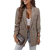 CRAZY GRID Women Business Casual Blazer Jacket Fashion with Lined Work Professional Suit Jacket