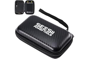 Seesii 4 Inch Protective Case for NanoVNA-H4 & TinySA ULTRA: EVA Hard Shell Storage Pouch with Custom Foam for Antenna/Spectrum Analyzer, Waterproof Shockproof Design with Carry Strap