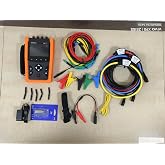 Power Factor Harmonics Analyzer Handheld Power Quality Analyzer 32GB Energy Logger (Mi550+4pcs NRC200(10A-7200A,Diameter 200mm))