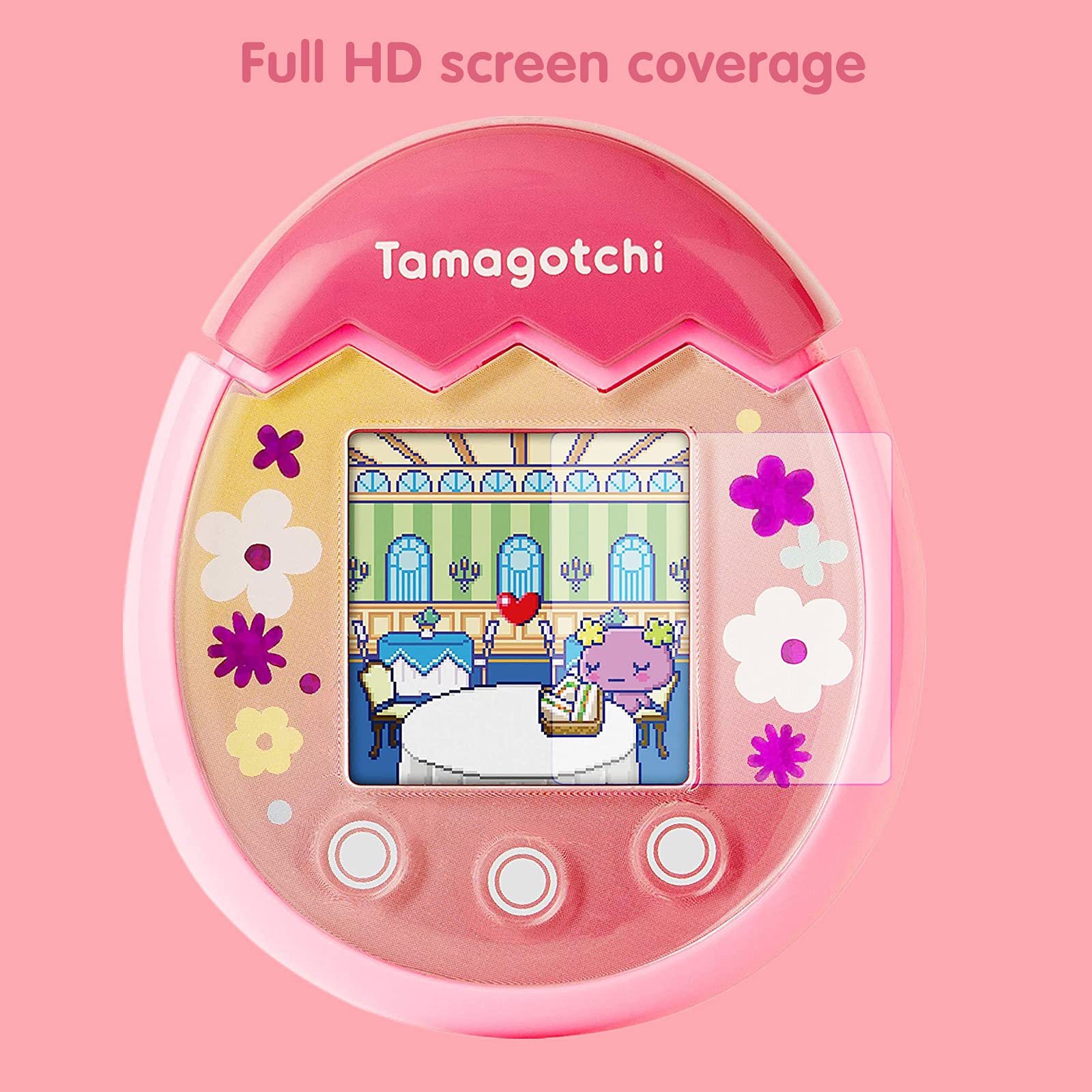MGZNMTY 4 Pack Hard Screen Protector Compatible for Tamagotchi Pix Virtual Pet Machine