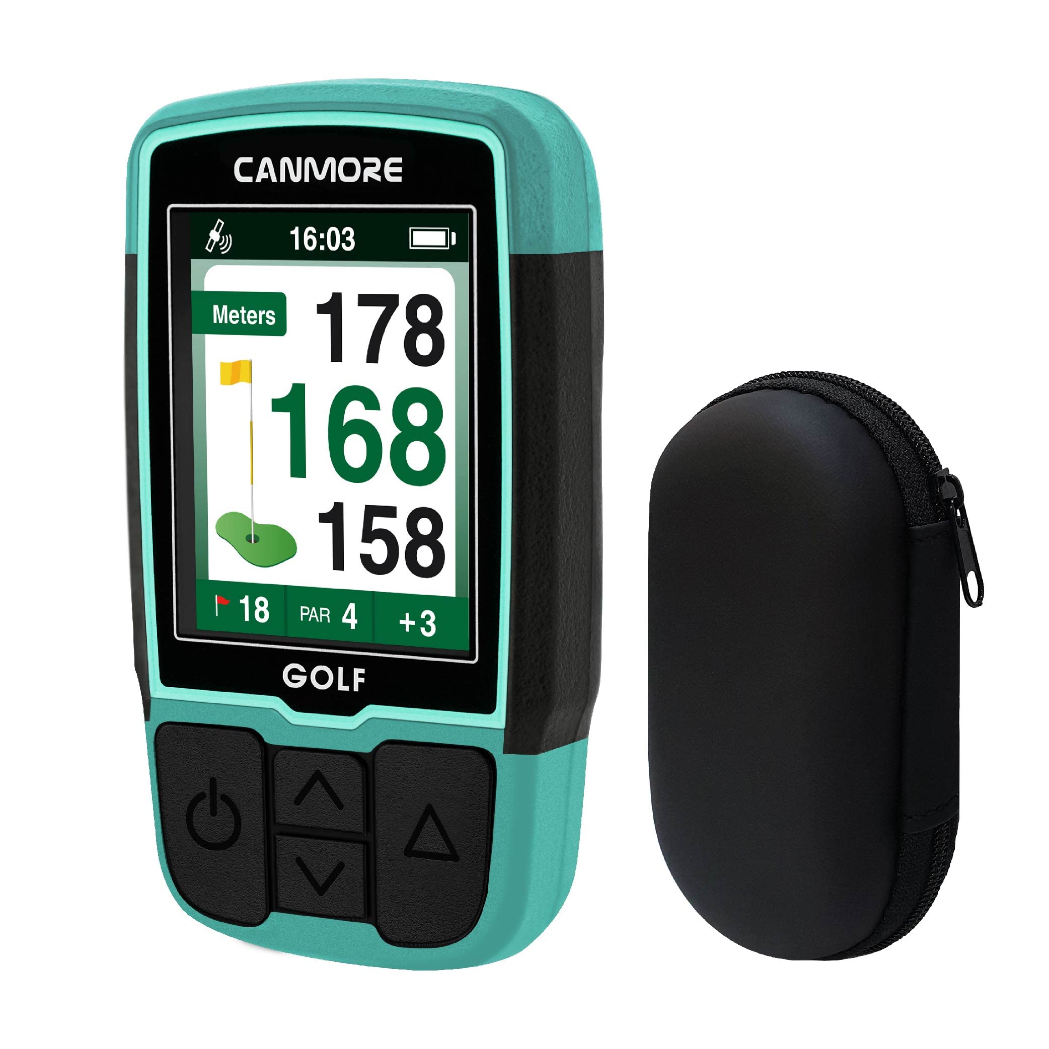 CANMORE HG200 Handheld Golf GPS & Case - Essential Golf Course Data and Score Sheet - Minimalist & User Friendly - 41,000+ Free Courses Worldwide and Growing