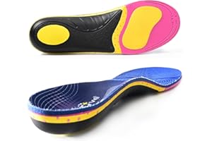 Welnove Plantar Fasciitis Insoles, High Arch Support Insoles for Men & Women (240+ lbs), Shoe Inserts for Work Boots, Running
