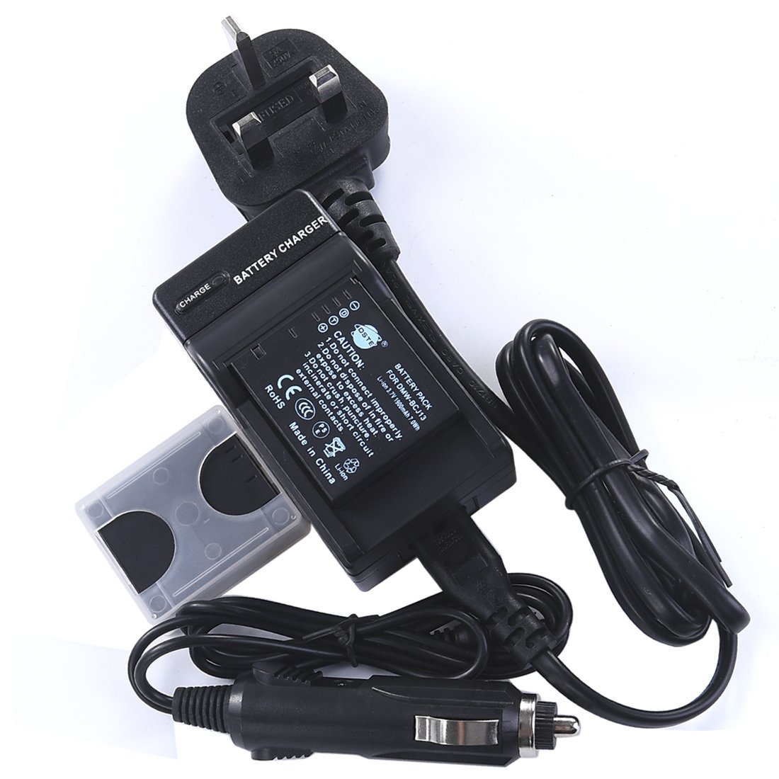 DSTE® 2x DMW-BCJ13E Rechargeable Li-ion Battery + DC57U Travel and Car Charger Compatible with Panasonic Lumix DMC-LX5W DMC-LX55 DMC-LX7GK DMC-LX7K DMC-LX7W Leica D-LUX5 D-LUX6 Camera as DMW-BCJ13PP