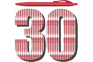 Aozora Pens Bulk 30 Pack Red Click Pens No Bleed Wholesale Retractable Ballpoint Pens Medium Point,Smooth Ink Pens for Journa