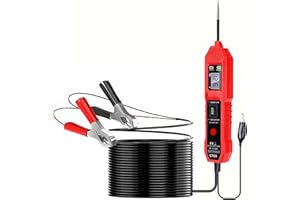 ONRETUL CT03 Power Circuit Tester, 6-24V DC Test Light Short Circuit, Automotive Component Electrical Polarity Identify Continuity Tester, Overload Protection