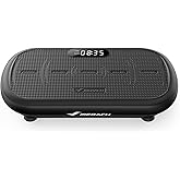 MERACH Vibration Plate Exercise Machine, Vibration Plate 440 Lbs Capacity, Bluetooth and Silicone Pedal, Stimulate Deep Fat, 
