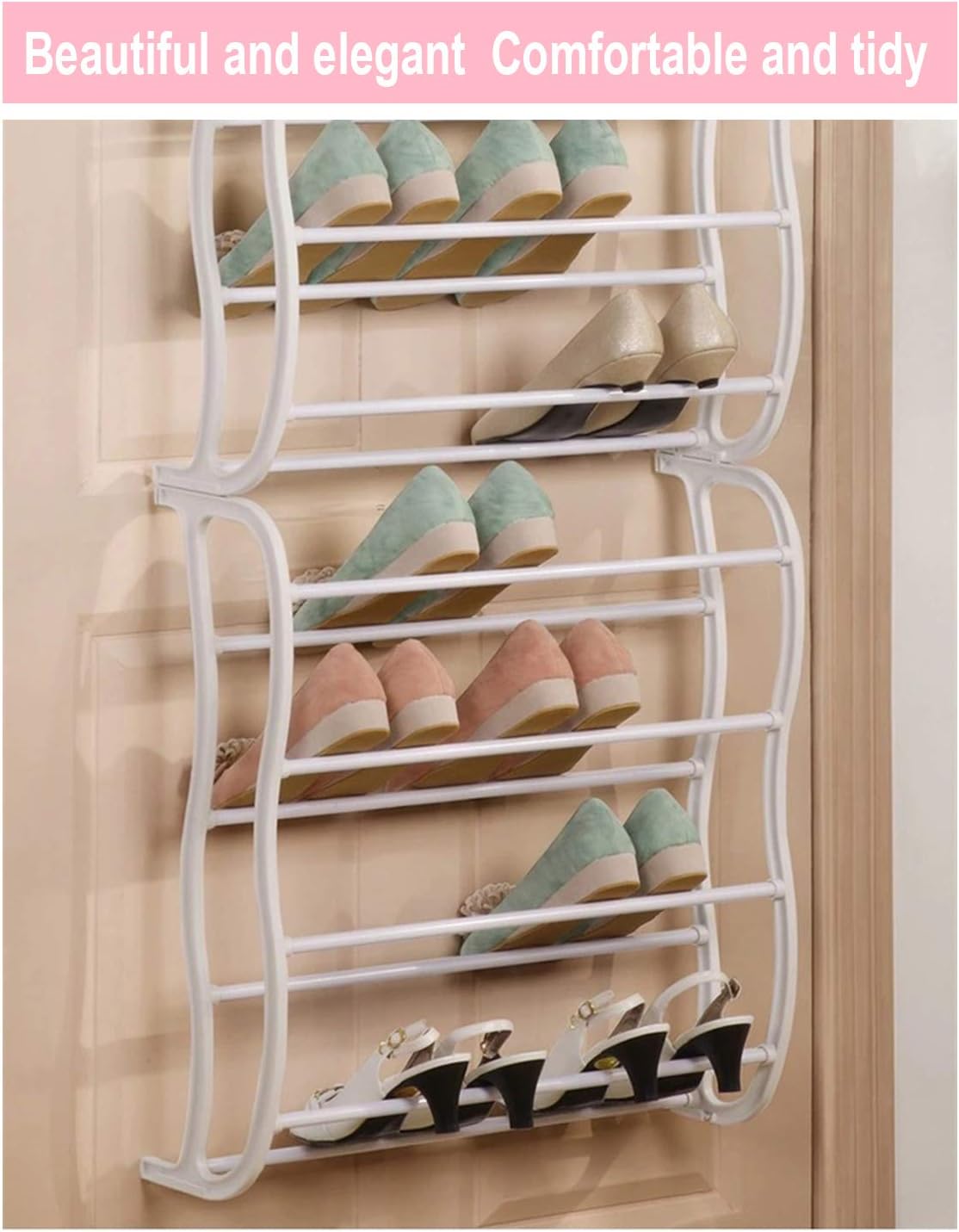 cute shoe racks on Home Kitchen Storage Shoe Organizer White 36 Pairs Futurebatt Over The Door Shoe Rack Holder Shoe Organizers