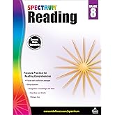 Spectrum Reading Comprehension Grade 8, Ages 13 to 14, 8th Grade Workbooks, Nonfiction and Fiction Passages, Analyzing and Summarizing Story Structure Using Context Clues and Citations - 160 Pages
