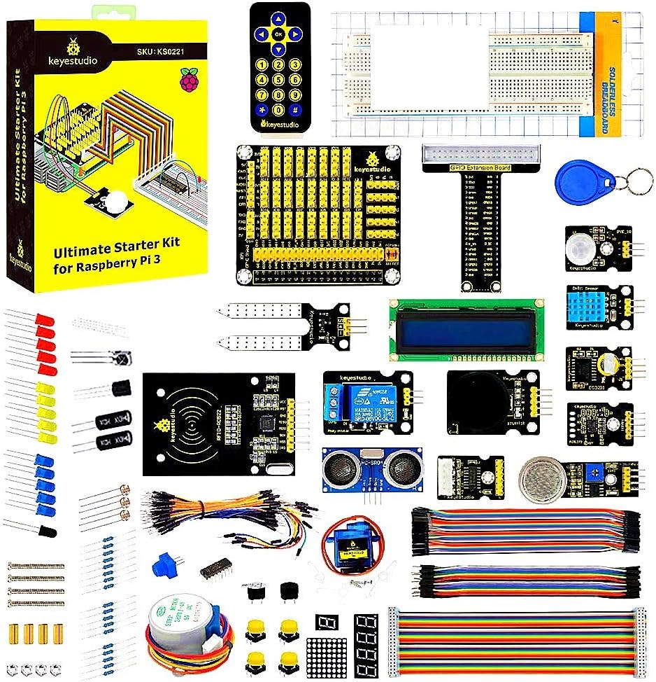 KEYESTUDIO for Raspberry Pi 4 Ultimate Starter Kit w/Tutorial, Learning ...