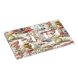 Cartoon Pattern Red Mushroom Quad Toggle Light
