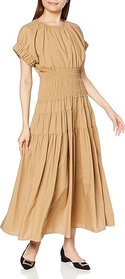 Amazon Co Jp セルフォード シャーリングローンワンピース Cwfo3007 レディース Beg 日本 38 日本サイズ9 号相当 服 ファッション小物