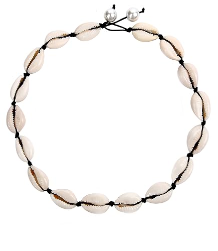 Scione Shell Choker Natural Shell Necklace Adjustable Seashell Necklace Handmade Wakiki Hawaii Boho Beach Gypsy Jewelry For Women Girls