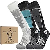 Xllhjg Merino Wool Ski Socks for men women,warm winter socks for Skiing Hiking Hunting,Cold Weather Knee-high boot socks