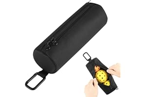 Cosmos Pickleball Ball Holder Bag, Tennis Ball Pouch Portable Pickle Ball Carrying Storage Bag Waist Bag with Hook, Travel Ac