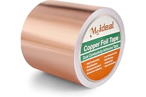 Meideal Copper Foil Tape (4inch X 66 FT) with Dual Conductive Adhesive Copper Tape for Guitar, Electrical Repairs, Arts & Crafts, Stained Glass, Paper Circuits, Soldering, Grounding, Home Decor