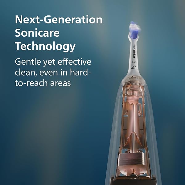 PHILIPS SONICARE 5950 SERIES ELECTRIC TOOTHBRUSH, WITH PRESSURE SENSOR, FOR SENSITIVE GUMS, 6 BRUSHING SETTINGS, SMARTIMER, BRUSHPACER, 21-DAY RUNTIME, TRAVEL CASE, BLACK, HX7131/03