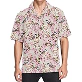 visesunny Mens Button Down Short Sleeve Dress Shirt Novelty Hawaiian Holiday Summer Funny Tops S-XXXL