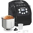 Hamilton Beach Bread Maker Machine, Digital, Programmable, 12 Settings + Gluten Free, Dishwasher Safe PFAS-Free Nonstick Pan + Kneading Paddle, 2 lb Capacity, Black (29982)