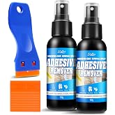 Adhesive Remover - 3.5oz*2 Surface Safe Rapid Glue Remover with Scraper, Sticker Remover for Cars, Windows, Walls, Efficiently Remove Sticky Residues, Labels, Tape, Gum, Bandages, Adhesives, Wax